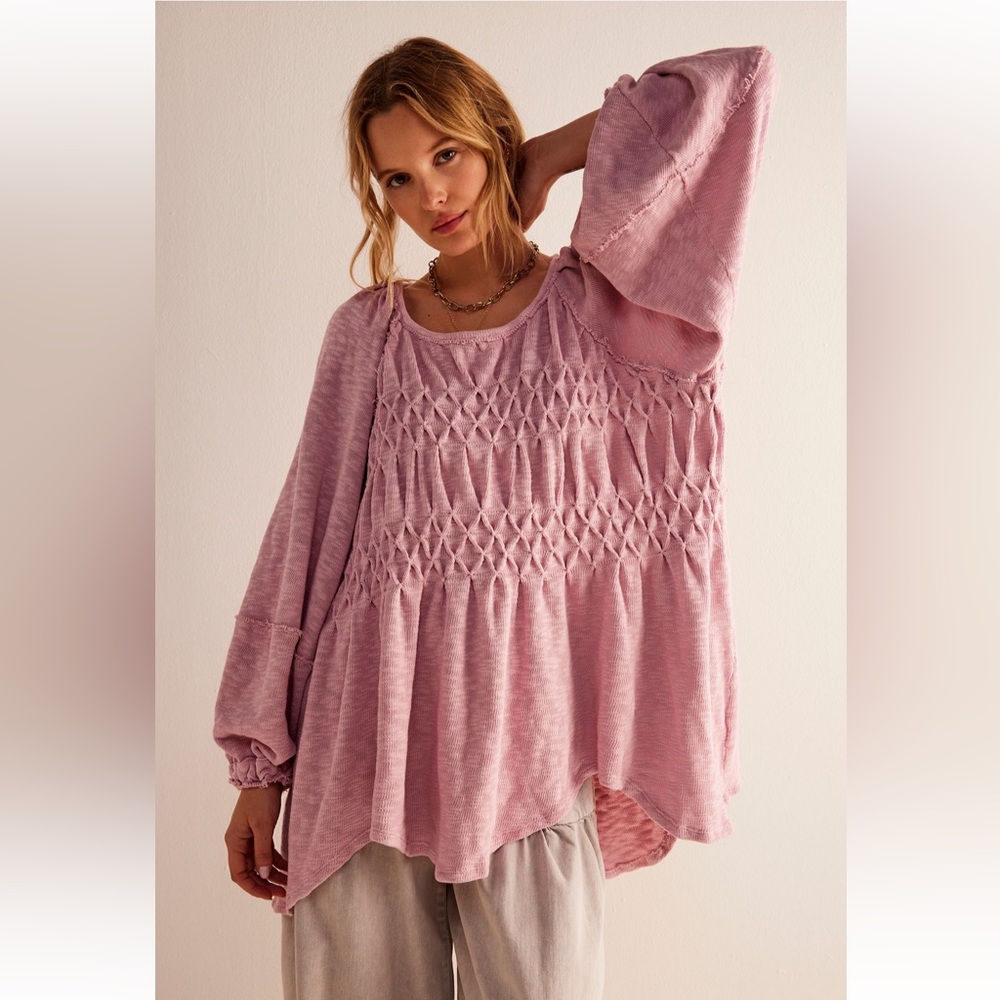 Free People Snowbell Babydoll Top